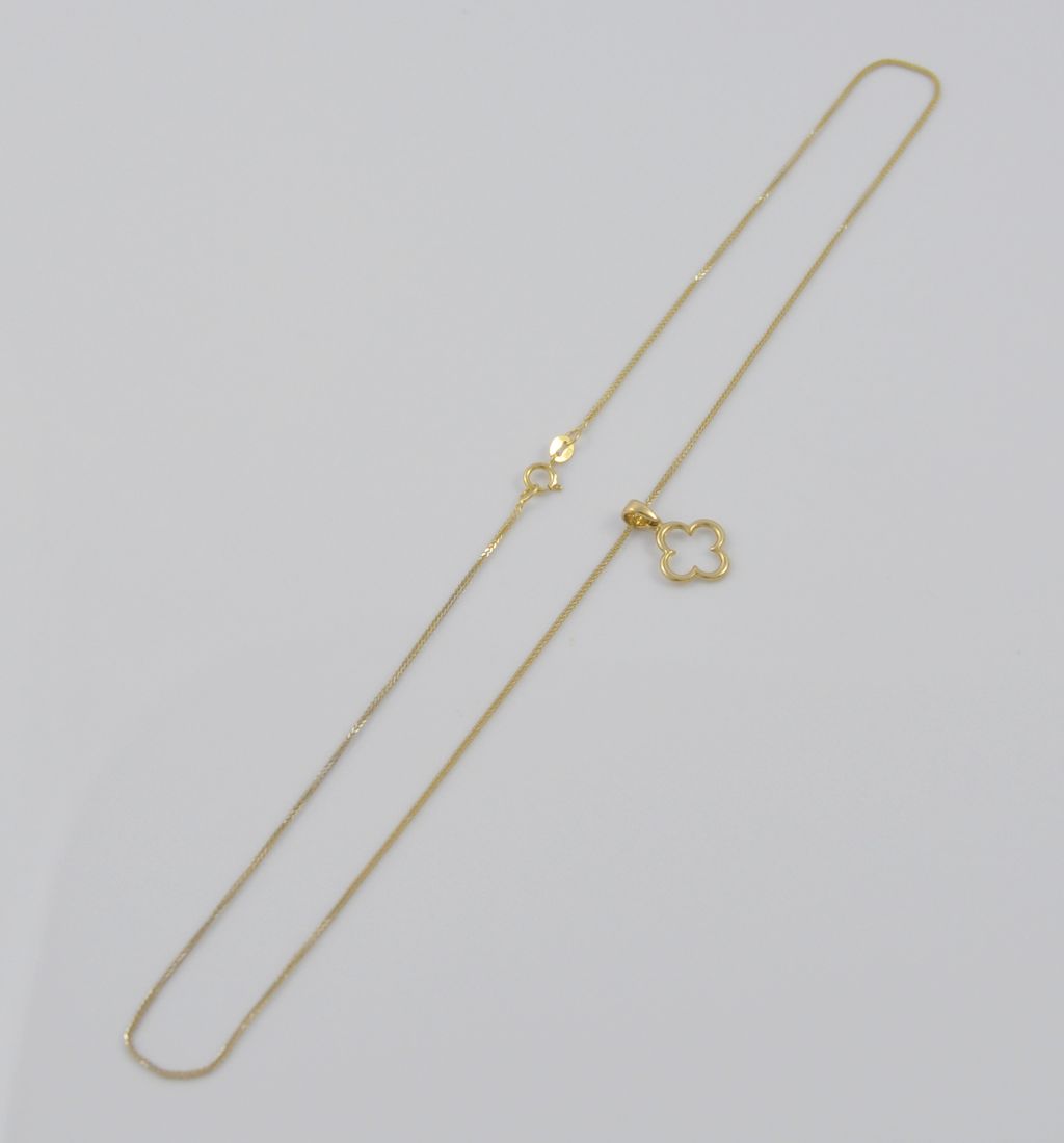 Złoty naszyjnik 42 cm 585(14 Karat) - obrazek 2