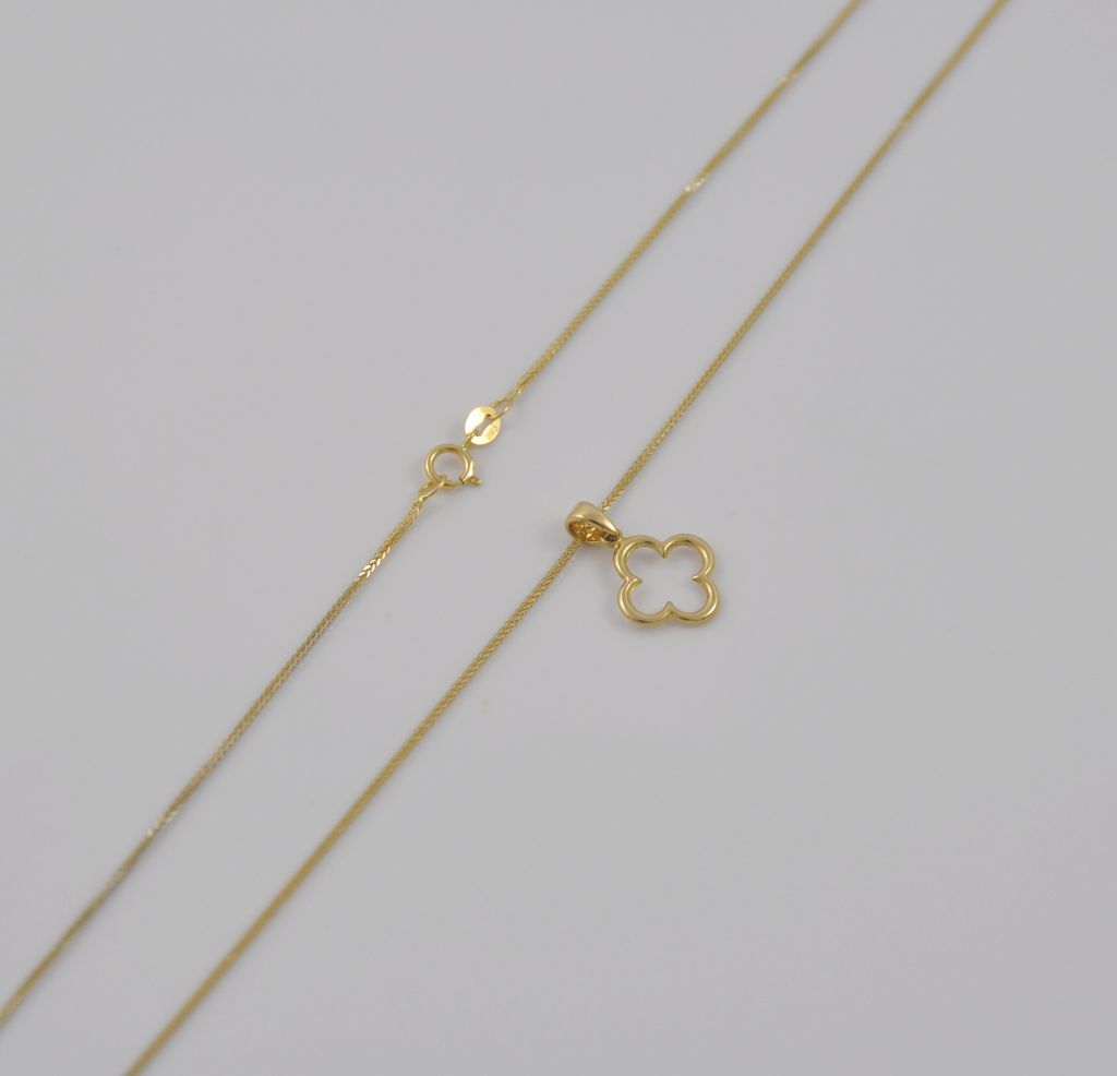 Złoty naszyjnik 42 cm 585(14 Karat) - obrazek 3