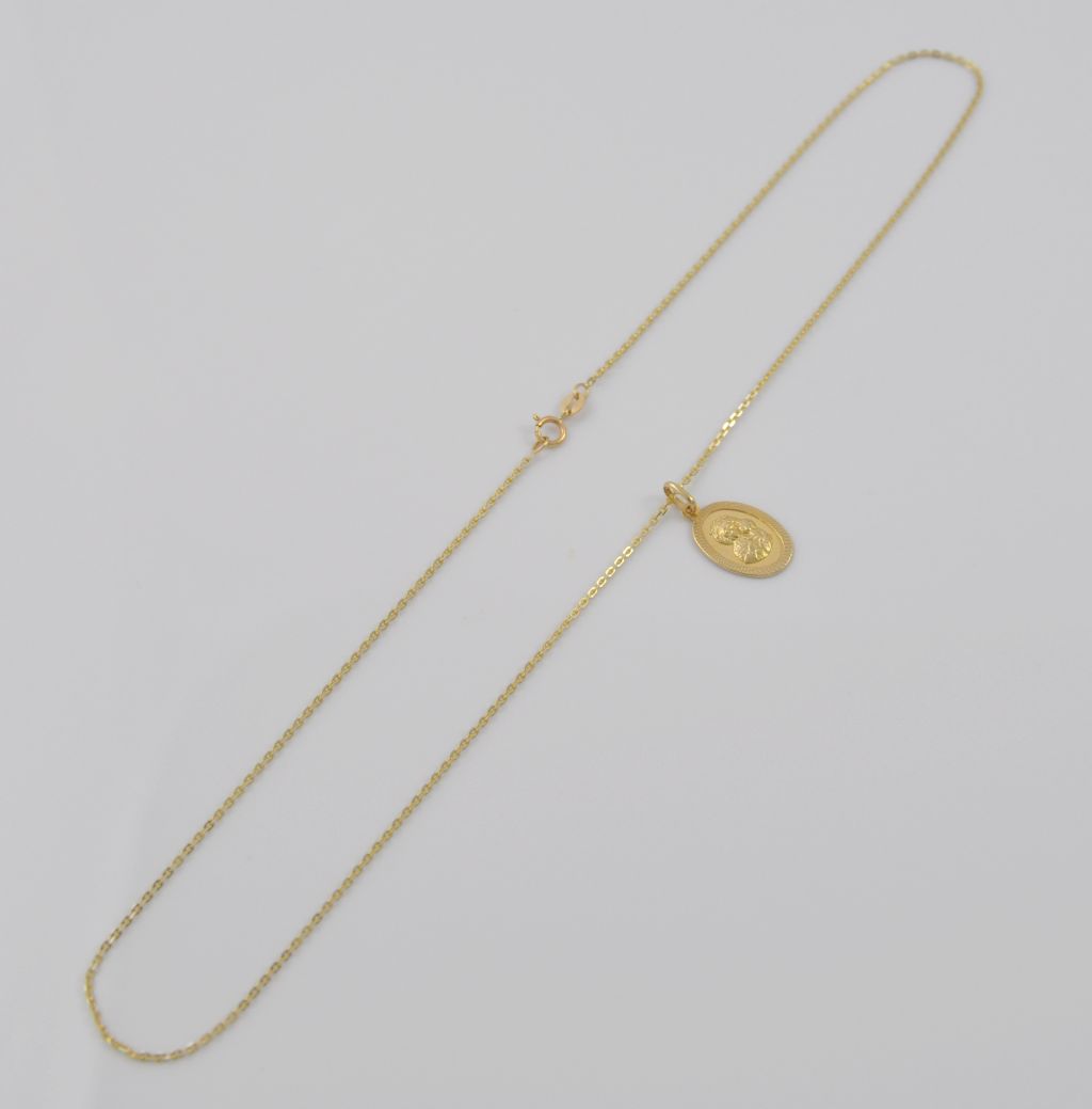 Złoty naszyjnik 45 cm 585(14 Karat) - obrazek 2